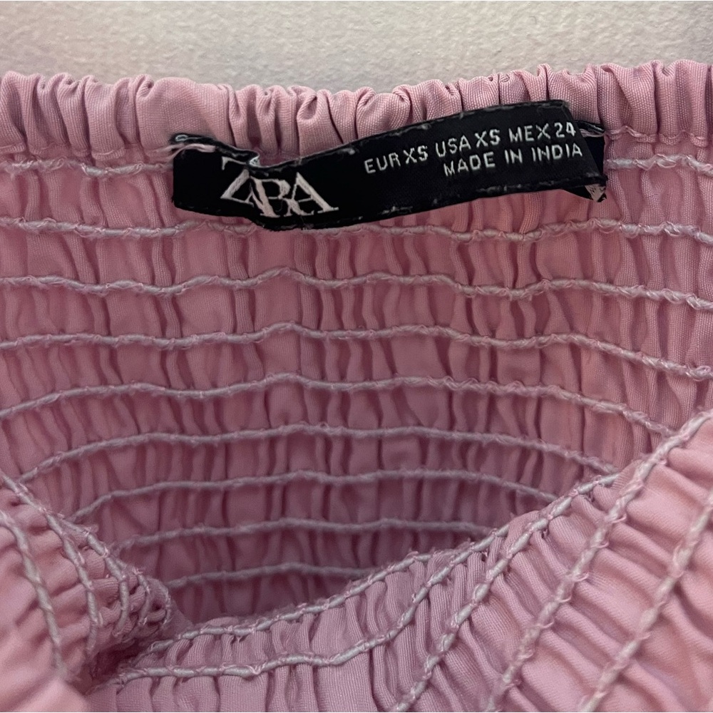 Zara Light Pink Tiered Smocked Maxi Dress - Picture 9 of 15
